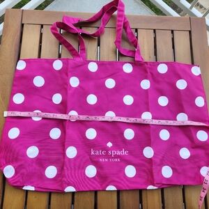 Kate Spade Fuchsia and White Polka Dot Tote